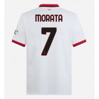 AC Milan Alvaro Morata #7 Fotballklær Bortedrakt 2024-25 Kortermet